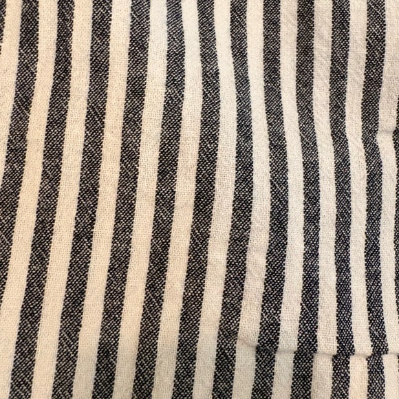 Caslon Navy and White Linen Blend Striped Pants - Picture 6 of 7